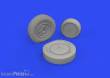Eduard Accessories 672304 - 1:72 P-39Q wheels w/rims PRINT 1/72 for ARMA HOBBY