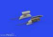 Eduard Accessories 672326 - 1:72 Bf 109F/G/K gun pods PRINT 1/72 EDUARD