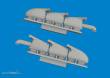 Eduard Accessories 672409 - Spitfire Mk.V three-stacks exhaust fishtail PRINT TAMIYA