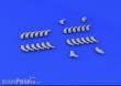 Eduard Accessories 632050 - Do 335 exhaust stacks for Hong-Kong-M in 1:32