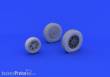 Eduard Accessories 632073 - P-39 wheels late for KittyHawk in 1:32