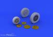 Eduard Accessories 632073 - P-39 wheels late for KittyHawk in 1:32
