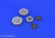Eduard Accessories 632073 - P-39 wheels late for KittyHawk in 1:32