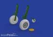 Eduard Accessories 632088 - P-47D wheels for Hasagawa in 1:32