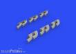 Eduard Accessories 632139 - P-40 exhaust stacks fishtail f.Hasegawa in 1:32