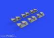 Eduard Accessories 632139 - P-40 exhaust stacks fishtail f.Hasegawa in 1:32