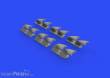 Eduard Accessories 632139 - P-40 exhaust stacks fishtail f.Hasegawa in 1:32