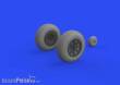 Eduard Accessories 632160 - P-40E wheels for Trumpeter in 1:32