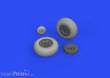 Eduard Accessories 632160 - P-40E wheels for Trumpeter in 1:32