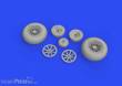 Eduard Accessories 632160 - P-40E wheels for Trumpeter in 1:32