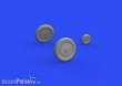 Eduard Accessories 632183 - 1:32 Bf 109G-4 wheels for REVELL