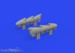 Eduard Accessories 632196 - 1:32 Spitfire Mk.Ia ehaust stacks PRINT 1/32 KOTARE