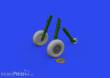 Eduard Accessories 624004 - 1:24 Spitfire Mk.IX wheels 5spoke 1/24 AIRFIX
