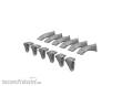 Eduard Accessories 624005 - Spitfire Mk.VIII exhaust fishtail PRINT AIRFIX