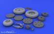 Eduard Accessories 648026 - MiG-21 wheels for Eduard in 1:48