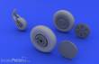 Eduard Accessories 648026 - MiG-21 wheels for Eduard in 1:48