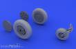 Eduard Accessories 648026 - MiG-21 wheels for Eduard in 1:48