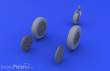 Eduard Accessories 648026 - MiG-21 wheels for Eduard in 1:48