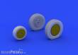 Eduard Accessories 648203 - P-39 wheels late for Eduard in 1:48