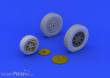 Eduard Accessories 648203 - P-39 wheels late for Eduard in 1:48
