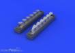 Eduard Accessories 648247 - Bf 109G exhaust stacks for Eduard in 1:48