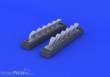 Eduard Accessories 648247 - Bf 109G exhaust stacks for Eduard in 1:48