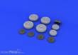 Eduard Accessories 648248 - MiG-31 wheels for AMK in 1:48