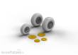 Eduard Accessories 648258 - P-38 wheels for Academy in 1:48