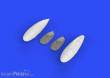 Eduard Accessories 648265 - Bf 109G external fuel tanks for Eduard in 1:48