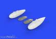 Eduard Accessories 648265 - Bf 109G external fuel tanks for Eduard in 1:48
