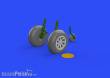 Eduard Accessories 648270 - P-40B wheels for Airfix in 1:48