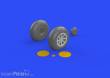 Eduard Accessories 648270 - P-40B wheels for Airfix in 1:48