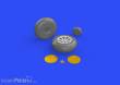 Eduard Accessories 648270 - P-40B wheels for Airfix in 1:48