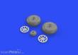 Eduard Accessories 648270 - P-40B wheels for Airfix in 1:48