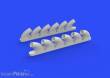 Eduard Accessories 648271 - P-40B exhaust stacks for Airfix in 1:48