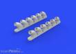 Eduard Accessories 648271 - P-40B exhaust stacks for Airfix in 1:48