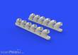Eduard Accessories 648271 - P-40B exhaust stacks for Airfix in 1:48
