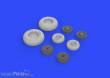Eduard Accessories 648290 - F-14A wheels for Tamiya in 1:48
