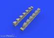 Eduard Accessories 648402 - Bf 109G-6 exhaust stacks for Tamiya in 1:48
