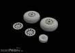 Eduard Accessories 648494 - P-51D wheels diamond tread for Eduard in 1:48