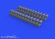 Eduard Accessories 648508 - P-400 exhaust stacks f. Eduard in 1:48