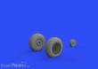Eduard Accessories 648511 - P-51D wheels diamond tread 2 for Eduard in 1:48