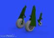 Eduard Accessories 648511 - P-51D wheels diamond tread 2 for Eduard in 1:48