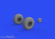 Eduard Accessories 648642 - B-17 wheels cross tread 1/48 for HKM in 1:48