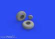 Eduard Accessories 648642 - B-17 wheels cross tread 1/48 for HKM in 1:48