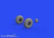 Eduard Accessories 648643 - B-17 wheels block tread 1/48 for HKM in 1:48