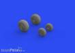 Eduard Accessories 648685 - Mi-24D wheels for EDUARD/ZVEZDA in 1:48