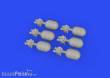 Eduard Accessories 648796 - 1:48 WWII USAAF oxygen cylinder A-4 PRINT
