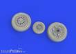 Eduard Accessories 648833 - 1:48 F-16C wheels late 1/48 for KINETIC