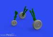 Eduard Accessories 648833 - 1:48 F-16C wheels late 1/48 for KINETIC